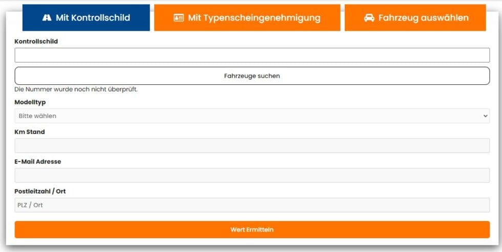 Online-Autoverkaufsplattform
