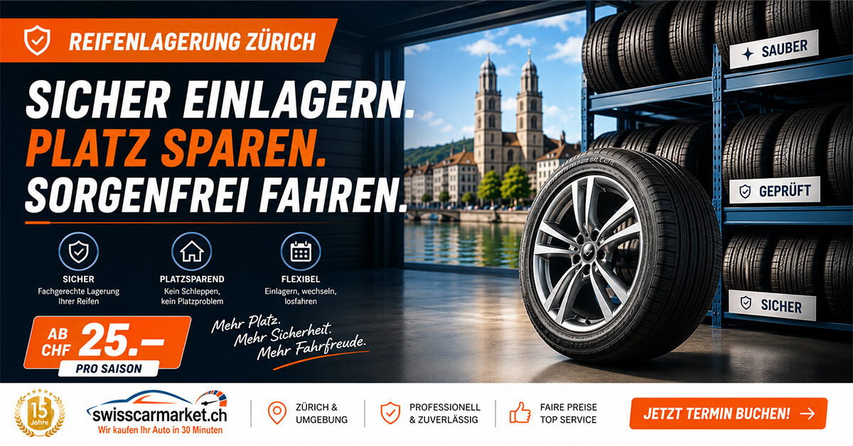 Reifeneinlagerung Zürich — sicher einlagern ab CHF 25.