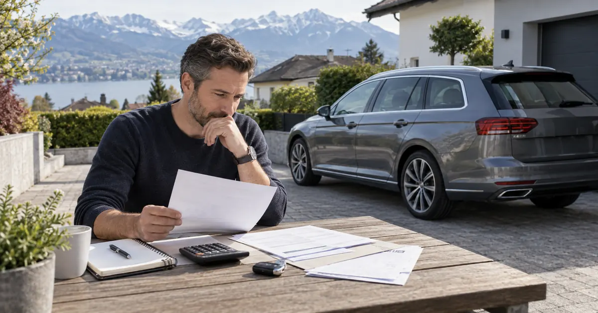 Dieselauto Kosten pro Monat in der Schweiz mit Rechnungen und Taschenrechner